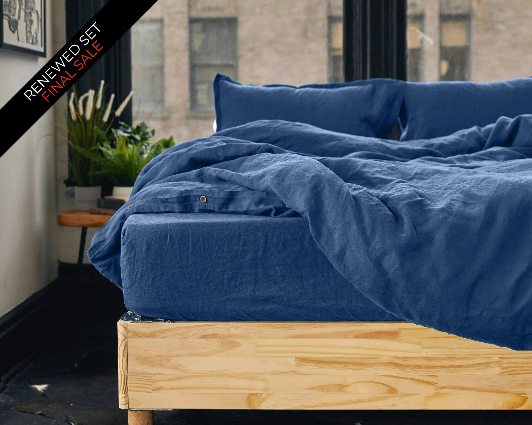 Organic European Linen Fitted Sheet | Renewed