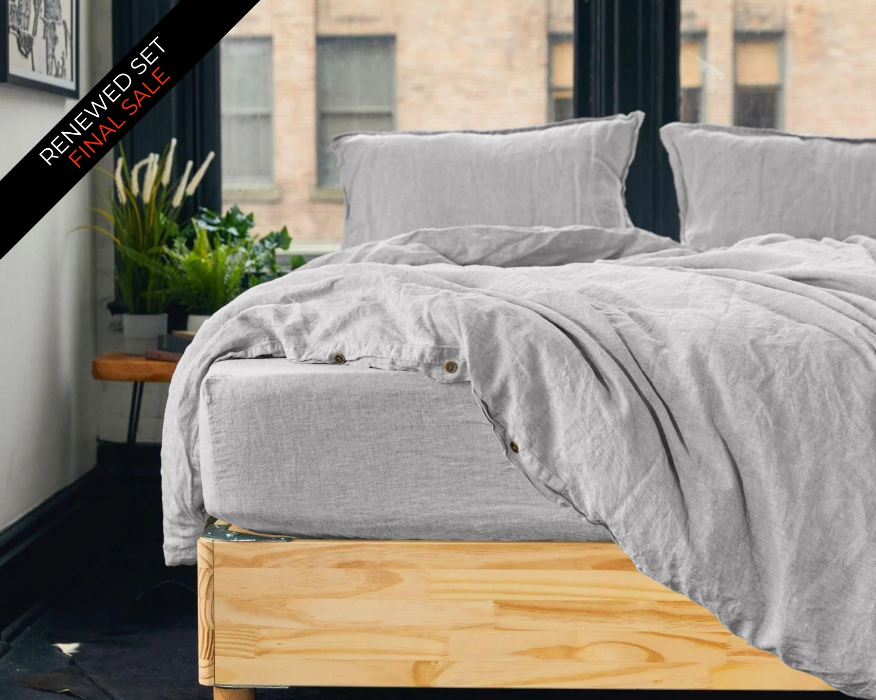 Organic European Linen Fitted Sheet | Renewed