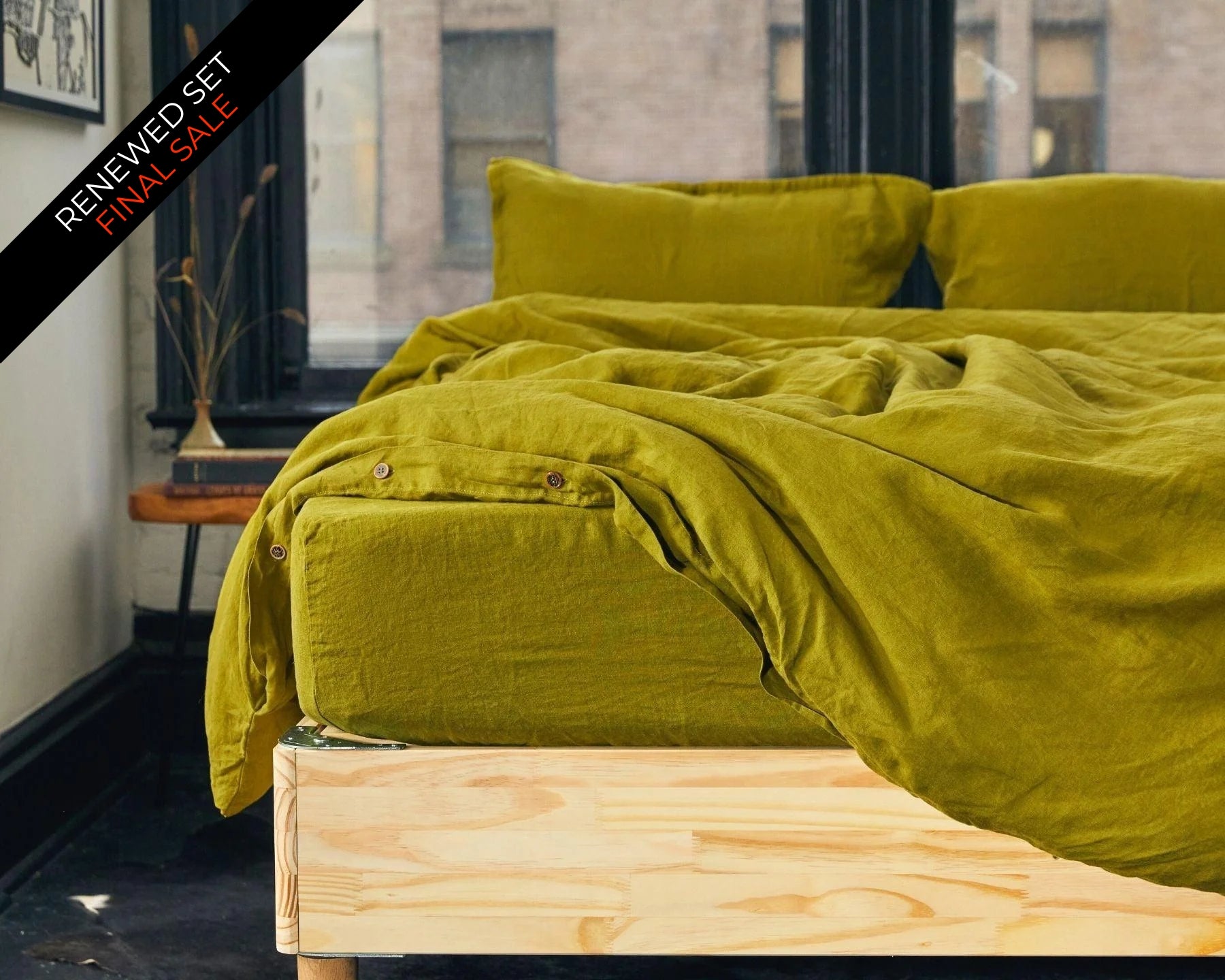 Organic European Linen Fitted Sheet | Renewed