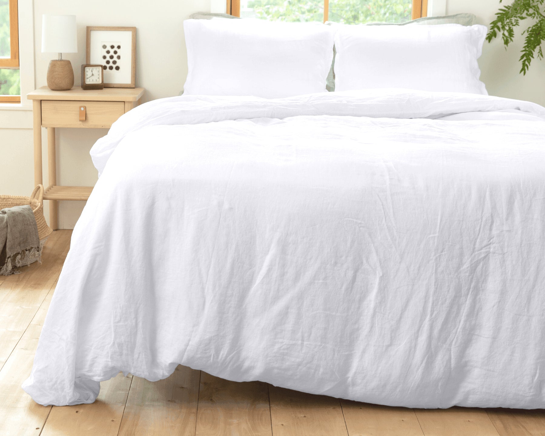 Organic European Linen Duvet Cover Sets | Solid Colors