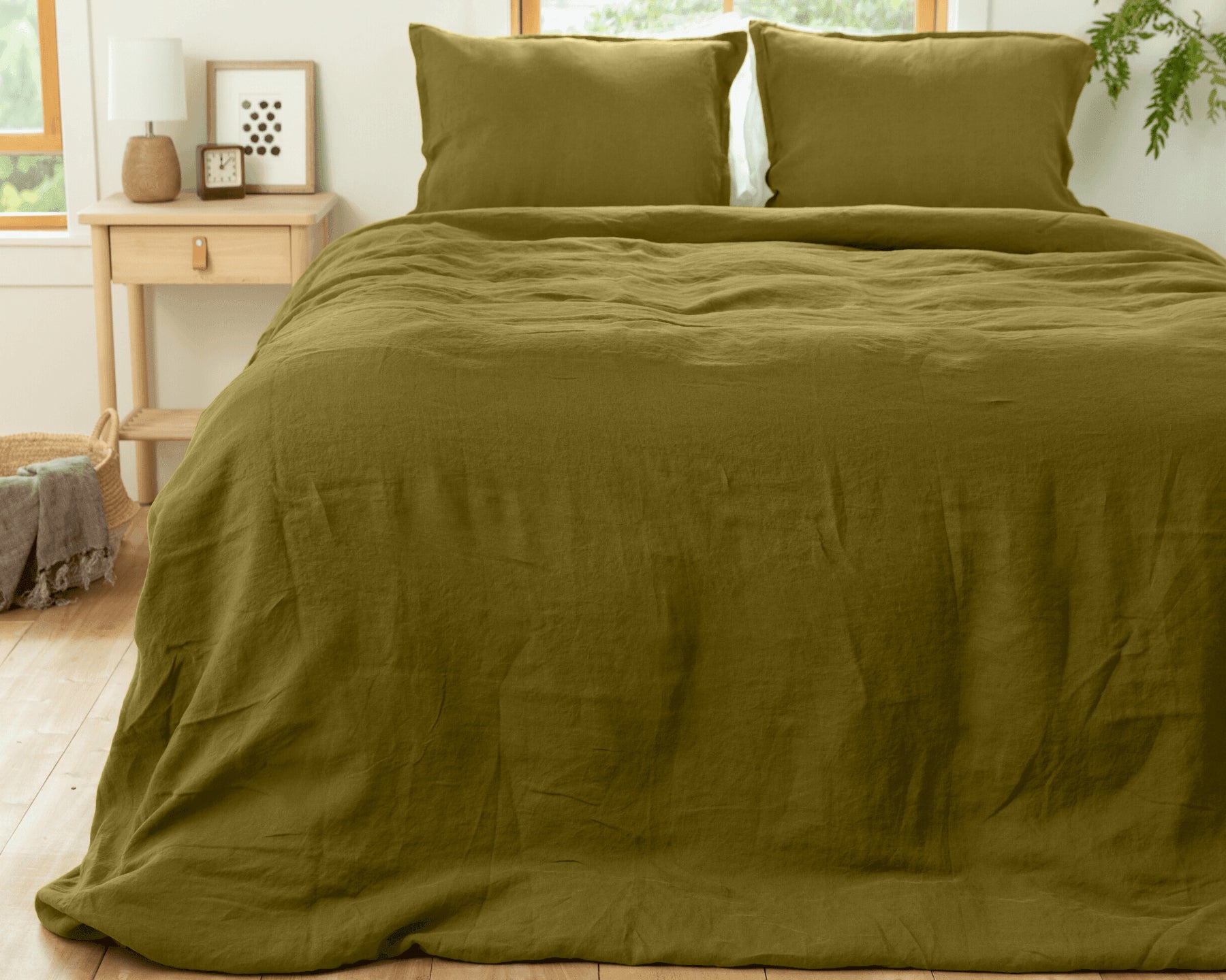 Organic European Linen Duvet Cover Sets | Solid Colors